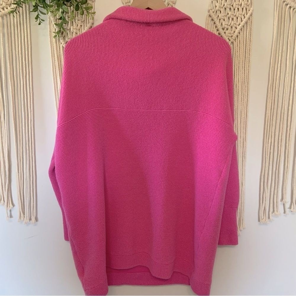 FREE PEOPLE Ottoman Slouchy Tunic Electric Pink Medium - Picture 4 of 12
